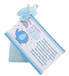 cleverlittlegifts GORGEOUS CUTE BABY SHOWER CANDLE FAVOURS WITH SCENTED CANDLES - BLUE - PINK or WHITE for MUM MUMMY TO BE IDEAL FOR Baby Boy - Baby Girl or can't wait to find out (Pack of 30, Blue)