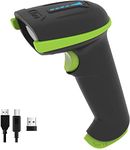 Tera Wireless Barcode Scanner (2.4Ghz Wireless+USB 2.0 Wired) Rechargeable Handheld Automatic 1D Barcode Reader, 5100-GN