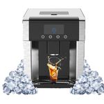 Nugget Ice Maker & Cold Water Dispenser - Adjustable Size, 33.07lbs/Day, Quick Ice Making Machine for Homes, Cafes, and Offices