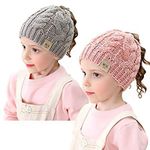 Running Beanie For Kids Ponytail