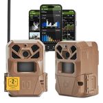 Moultrie Edge 2 Cellular Canada Trail Camera Two Pack - Auto Connect Nationwide 4G LTE - On Demand 36MP Photo - 1080P Video with HD Audio - 100 Ft Detection Range - Low Glow Flash