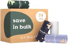 Betterway Bamboo Paper Towels - 24 Rolls, 2 Ply - Plastic Free, Disposable Kitchen Paper Towels - Select Size, Tree Free, Compostable, Strong & Absorbent