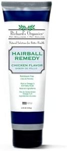 Richard’s Organics Hairball Remedy – Chicken Flavor - Naturally Eliminates and Prevents Hairballs in Cats – Promotes Healthy Skin and Coat - Natural Ingredients, 100% Petroleum and Petrolatum-Free (4.25 oz. tube) - FG00480
