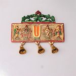 KridayKraft Wall Hanging Tirupati Balaji Symbol Shankh Chakra Tilak with Hanuman ji and garud Statue Gold Plating Antique Decorative for Home & Office Table Showpiece Figurines