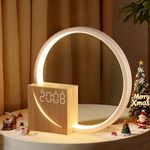 blonbar Bedside Lamp, Wake-Up Light,Touch Lamps Bedside with 10W USB Charging Port, 10 Smoothing Sound Table Lamp with 2 Alarm Clock, 3 Level Brightness,LED Night Light for Bedroom, Living Room