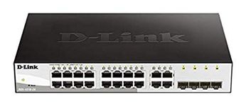 D-Link DGS-1210-20 20-Port Gigabit Smart Switch, Surveillance Mode Interface, Fibre Uplink Ports, Enhanced Layer 2 Management