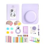 12 in 1 Accessories Kit for Fujifilm Instax Mini 12 Instant Camera With Camera Case+Photo Album & Frames+DIY Sticker+Selfie Lens+Wall Hanging Frame+Colored Filter (Lilac Purple)