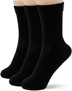 Ivyhouse Womens Bootie Socks Soft Thin Comfort Casual Cotton Crew Socks Lightweight Plain Tall Socks Ladies Athletic Running Cushioned Workout Sock Size 6-9 7-9 Size 9-11, 3 Pairs, Black