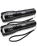 Maxesla FAGORY LED Torch 2000 Lumens, Torches Led Super Bright Flashlight, Powerful Torches Battery Powered Water Resistant 5 Modes Mini Tactical Torch for Camping Outdoors 2 Pack