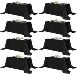 sancua Black Tablecloths for 6 Foot