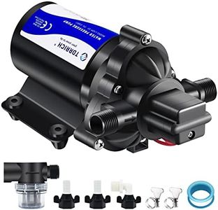 TDRRICH Water Pressure Booster Pump for RV，12V Diaphragm Power Water Pumps 4GPM 45PSI Self-priming Pump,Diaphragm Transfer Pump for Boats Inline Garden Hose Lawn Camper Sprinkler Irrigation