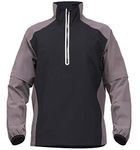 fit space Waterproof Golf Rain Jacket for Men 20K Performance Lightweight Rain Jackets for All Sports, Grey-half-zip, Large