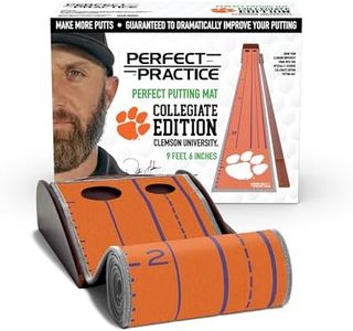 PERFECT PRACTICE Putting Mat Collegiate Edition - Indoor Golf Putting Green with 2 Hole Training for Mini Games & Practicing at Home or in The Office - Gifts for Golfers - Golf and College Accessories