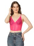 Da Intimo Women's Embroidery Corset DI-1412 PINK-S23-M