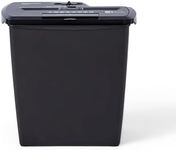 Amazon Basics 8-Sheet Strip Cut Paper, CD, and Credit Card Shredder, 3.2 Gallons Wastebasket, Black