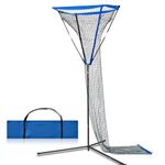 Meooeck 3 x 3 ft Volleyball Setter Trainer Net Volleyball Training Equipment Adjustable Angle, Ideal for Serving, Spiking, Setting, Suitable for Both Indoor and Outdoor Training Sessions