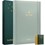 Scribble & Dot® Recipe Book for Own 100 Recipes | Create Your Own Cookbook Journal | Premium Recipe Journal | Keepsake Gift | DIY Colour Tabs | AirFryer Conversions | 100 Recipes (Sage)