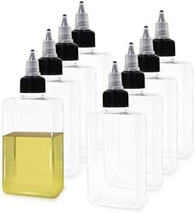 Modixun 8Pcs Small Oil Dispenser Bottle for Camping, 3.4oz Leak-Proof Squeeze Condiment Bottle with Twist Top Cap, Liquid Condiment Container Dispensing Bottles for Oil Soy Sauce Vinegar