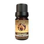 Ecodrop Pure Sandalwood Essential Oil - 10ml | 100% Natural Therapeutic Grade Indian Santalum Album Oil | Organic Aromatherapy Diffuser & Topical Oil for Calm, Stress & Sleep & Hydrating & Clear Skin