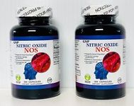 GNP Nitric Oxide NOS For Heart, Energy, Immune System Cells.120 capsules 2 Pack