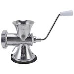 Manual Meat Grinder Meat Sausage Filling Machine, Silver Manual Meat Mincer Multipurpose for Home Cooking