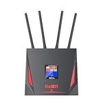 KuWFi High Speed 4G LTE Router, 4g Wireless Router with sim Card Slot and 5dBi Antennas Suitable for for Bell/Rogers/Virgin in Canada