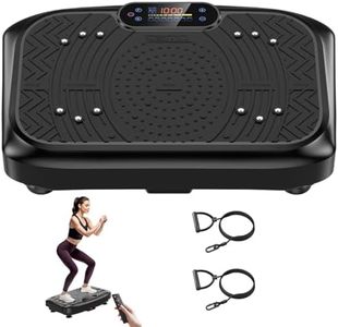 Werara Vibration Plate, 220KG Vibration Plate Exercise Machine for Lymphatic Drainage with 199 Speeds & 7 Auto Programmes, Vibrating Plate for Weight Loss with Bluetooth & Resistance Bands