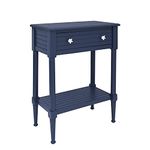 Linon Navy Storage and Whimsical Starfish Drawer Pulls Raleigh Accent Table, 30.25" Tall