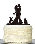 Wedding Cake Topper,Cat Funny Mr & Mrs, Bride and Groom Wedding Party Decoration —Cats