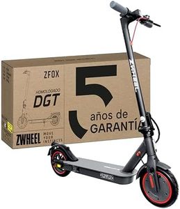 ZWHEEL ZFOX | Patinete Eléctrico Adultos Homologado DGT - 600W MAX, 20km Autonomía, IP54 Resistencia al Agua, Ruedas 8.5" de Aire - Frenos de Disco y Eléctricos - App Móvil y Pantalla, 4 Velocidades