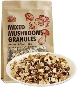 VIGOROUS MOUNTAINS Dried Assorted Mushrooms Granules for Cooking Including Shiitakes Champignon Porcini Oyster Culinary Mushrooms 3.81 ounce, 108g