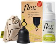 Flex Cup Starter Kit (Full Fit - Size 02) Bundle | Reusable Menstrual Cup + 2 Free Menstrual Discs + Foaming Cleanser with Neroli