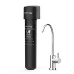 Waterdrop 15UB-UF 0.01 mu-m Ultra Filtration Under Sink Water Filter System for Bacteria Reduction, 16K Gallons Chlorine Reduction Capacity, with Dedicated Brushed Nickel Faucet, USA Tech