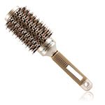 TEEROVA Ceramic & Ionic Round Barrel Hair Brush with Boar Bristle, Best Roller Hairbrush for Blow Drying, Curling&Straightening, Volume&Shine （2.9"）