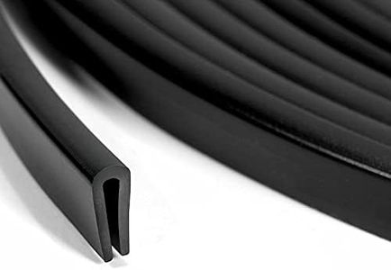 Tintvent Rubber Edge Trim Black, U Channel PVC Plastic, Metal Edge Protector Fit for 0.16", 10Ft(118in)