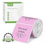 Thermal Labels for Nelko PM220 Label Maker, 2 inch (50mm) Round Thermal Label, Waterproof, Multi-Purpose Label Tape, 1 Roll of 150 Self-Adhesive Thermal Paper (Pink)