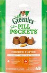 Feline Greenies Pill Pockets Cat Treats Chicken, 45 Treats, 1.6 Oz. (Pack of 6)