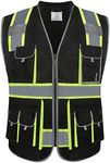 JKSafety 10 Pockets Hi-Vis Zipper F