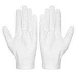 Cotton Gloves, Selizo 3 Pairs White Cotton Gloves Coin Gloves for Women Men Eczema Dry Hands Moisturizing Serving Archival Cleaning Jewelry Silver Inspection