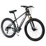 FitTrip Super Dominator 27.5T MTB | 21 SPD Shimano Gearset | Dual Crown Suspension | 160mm Jak Disk Brakes | Unisex (Dark Edition)
