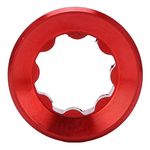 Bicycle Crank Arm, High Hardness Aluminum Alloy Crank Cover Screw Cap High Strength for Road Bike for Mountain Bike(M20 Torx Crank Cover Red)