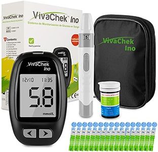 Blood Glucose Monitor Meter, Diabetes Test Kit [2022 Upgrade VivaChek Ino] MicroUSB Data Transmission, 900 Memories, 5 Test Reminders, Hypo and Ketone Warning with 50 Test Strips and 50 Lancets