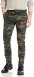dickies Men's Skinny Straight Fit Work Pant Utility, Hunter Green Camo V1, 28W x 30L