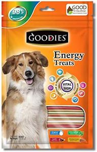 Goodies PS Trader 500 Gm Assorted Energy Treats Stick Shape Dog Treats for All Life Stages, Vegetable Flavour,Pack of 1