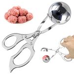 DOERDO Meat Ballers Non Stick Stainless Steel Ice Cream Scoop Rice Ball Meatball Maker Kitchen Tools, 3.5CM