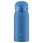 Zojirushi SM-WA36-AA Zojirushi Water Bottle One-Touch Stainless Steel Mug, Seamless 0.36L Blue