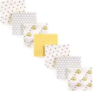 Hudson Baby Unisex Baby Cotton Flannel Receiving Blankets Bundle, Bee, One Size