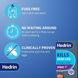 Hedrin Treat & Go Lice Treatment Spray, 60ml