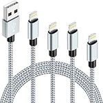 IDISON iphone Charger Cable 4 Pack, Lightning Cable 3M,2M,2M,1M,MFi Certified Braided Nylon Apple iphone Charger Cable, Compatible with iPhone 12, 11,Max XS XR X Pro Max Mini 8 7 6S 6 Plus 5S