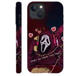 Case Compatible with for iPhone 13,Scream Ghostface Telephone Greeting Phone Case for iPhone 13,Protective Phone Case Hybrid 2-Layer Hard Shell for Girl Boy Women Men